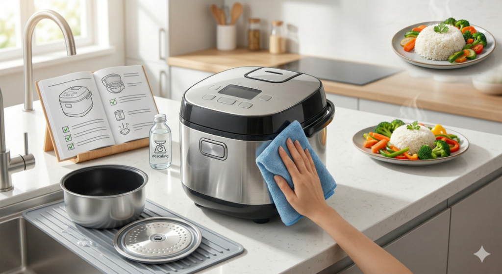 Cleaning And Maintenance of Rice Cooker to Cook Steel Cut Oatmeal