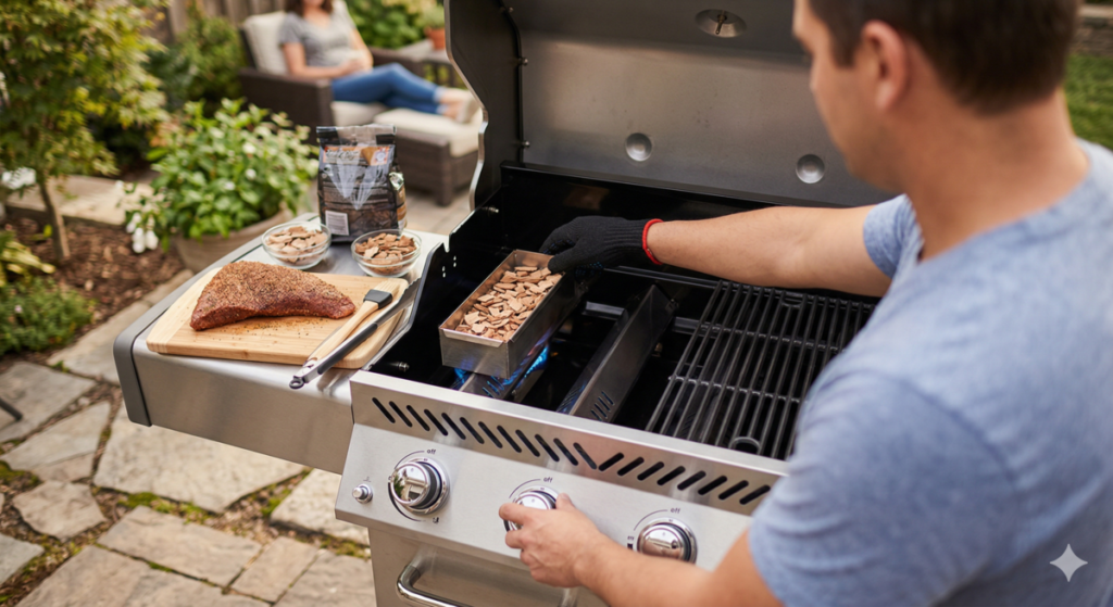 Setting Up The Gas Grill to Cook Tri Tip