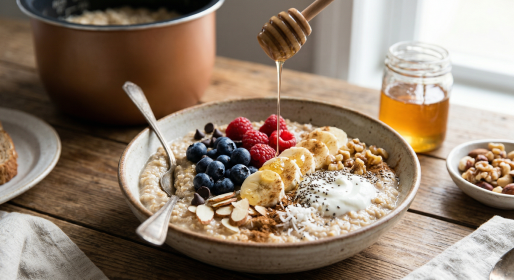 Suggestions for Serving steel cut oatmeal straight from the rice cooker