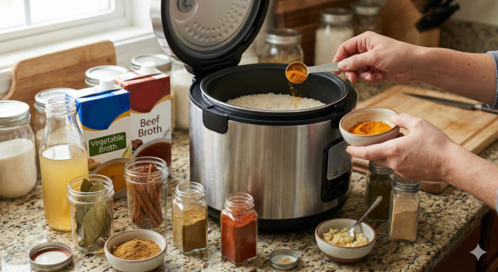 Adding Broth Or Spices