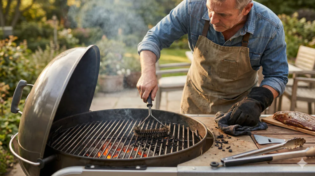 Cleaning And Preheating the grill grates
