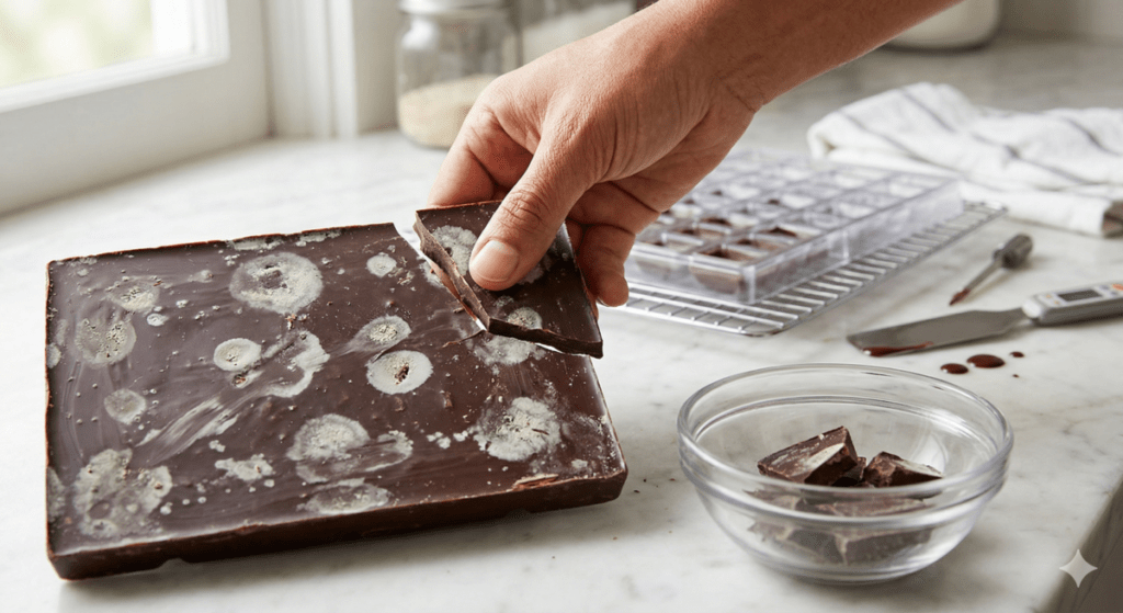 Blooming Chocolate to Make a Chocolate Mold