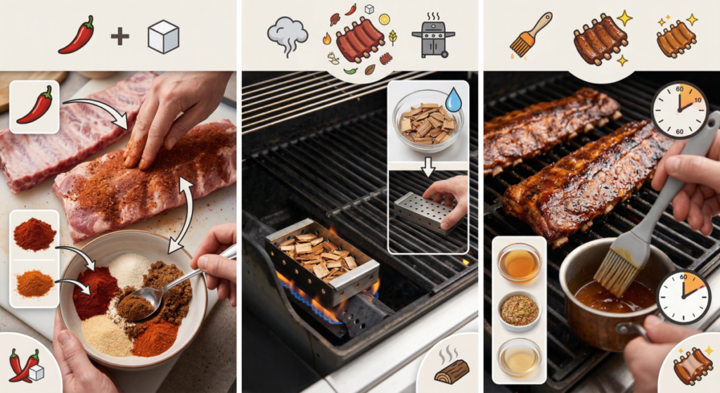 Enhancing Flavor while Cooking Ribs on a Gas Grill