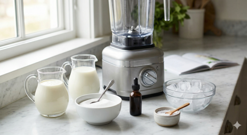Ingredients Needed for Making Homemade Ice Cream in a Blender