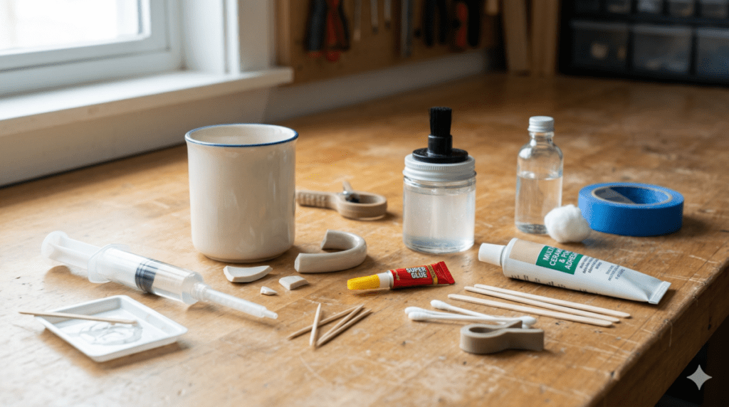 Materials Needed For Fixing a ceramic mug handle