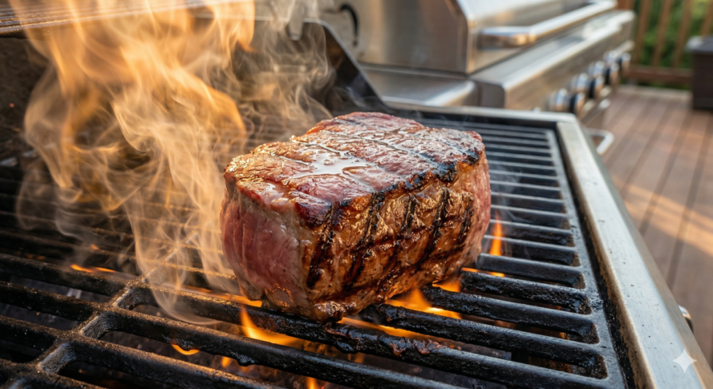 Searing for Flavor of Filet Mignon
