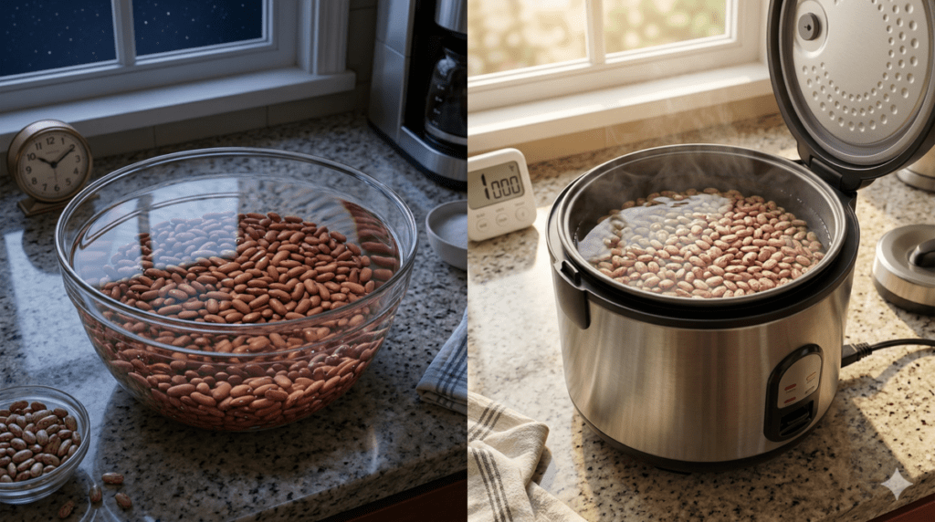 Soaking beans