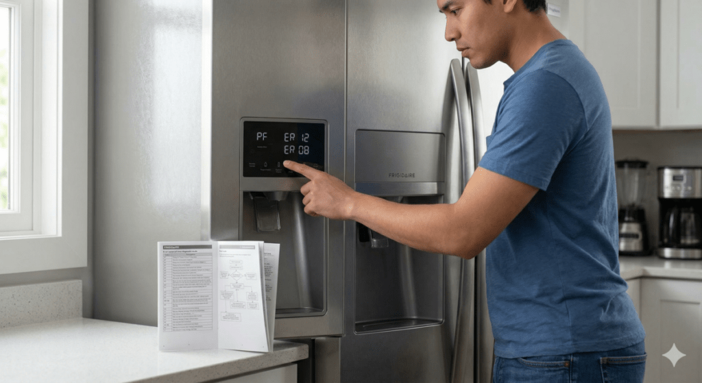 Use Diagnostic Mode to help identify errors causing the power outage alert on your Frigidaire refrigerator