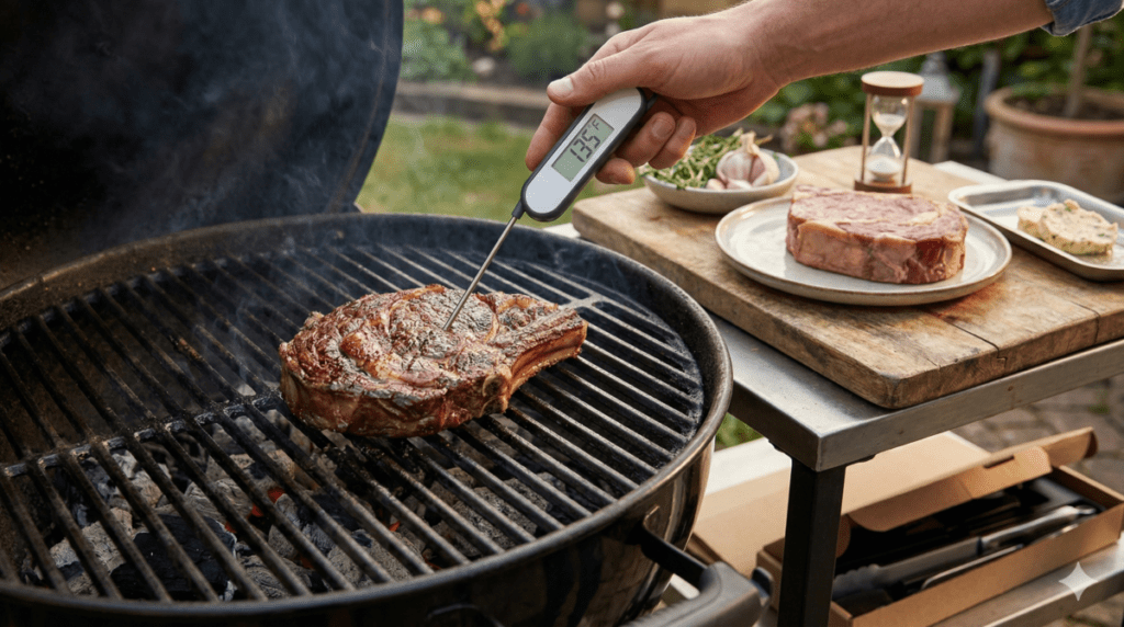 grilling steaks straight from the fridge